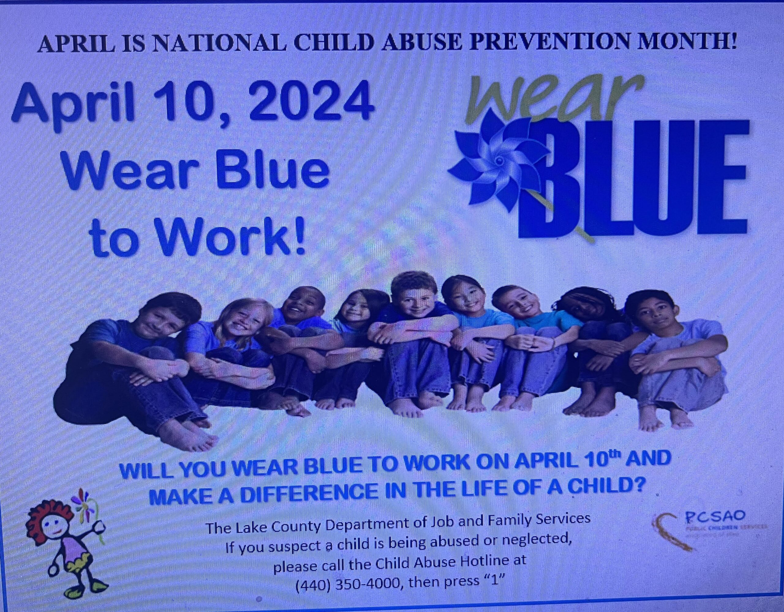 April is Child Abuse Prevention Month in Lake County, Ohio Lobbyists